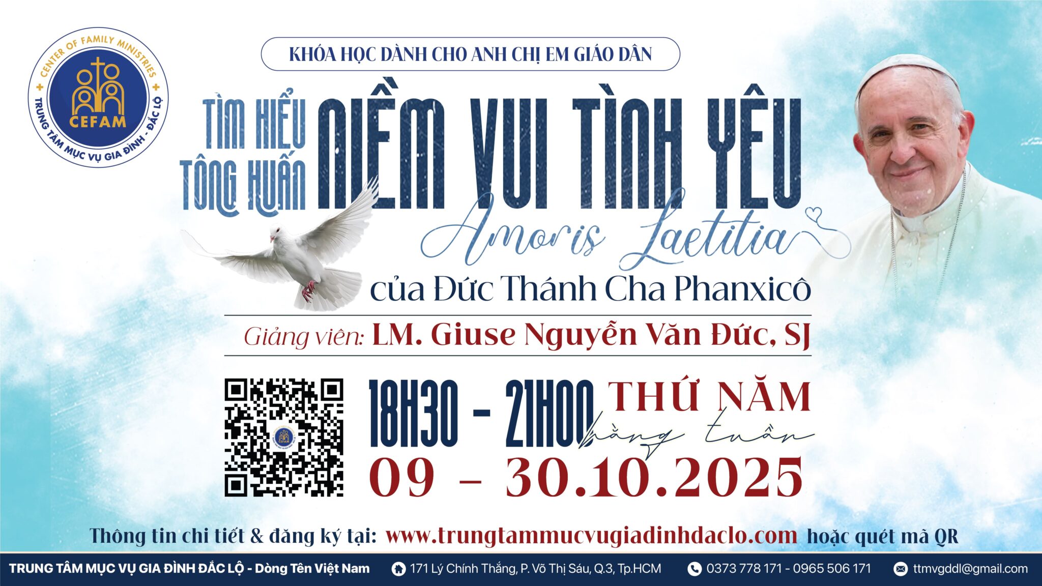 Khóa Học “Tìm Hiểu Tông Huấn Niềm Vui Tình Yêu ” [09-30/10/2025]